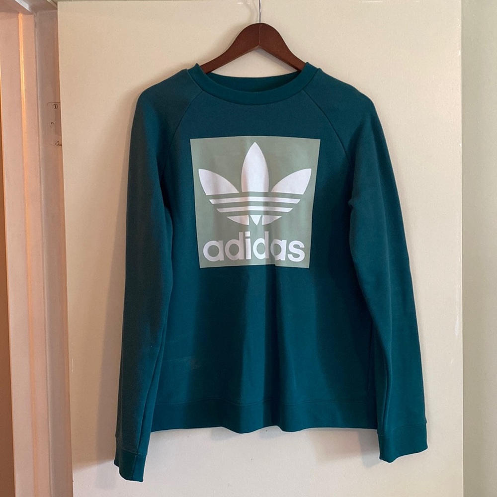 Woman’s Adidas Crew Neck size Large, Green/mint